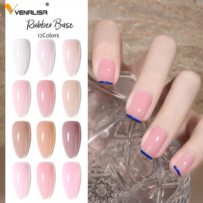 Nail Gel Varnish Rubber Base French Camouflage