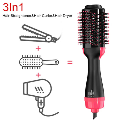 LISAPRO 3-in-1 Hot Air Brush | One-Step Hair Dryer & Volumizer | 1000W Professional Styler & Blow Dryer Brush