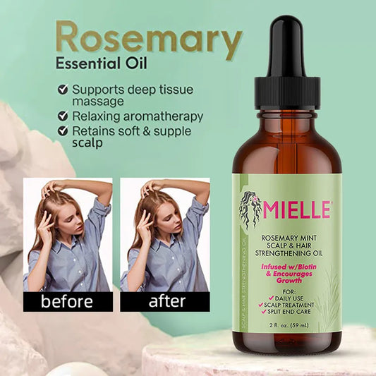 Bottle of Mielle Rosemary mint scalp & repair strengthening oil