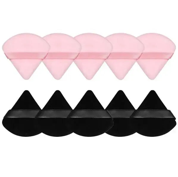 MAANGE 10/12 Pcs Triangle Powder Puff Wet Dry Use For Loose Powder Liquid Cosmetic Soft Plush Powder Puff Makeup Foundation