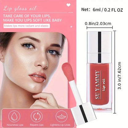 Hydrating Lip Glow Oil, Plumping Lip Gloss, Moisturizing Lip Oil Gloss, Transparent Moisturizing Lip Balm, Natural Lip Plumper