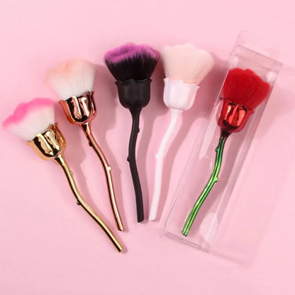 1pc Black Rose Shaoed Loose Powder Makeup Brush Women Face Beauty Tools Nail Art Dusting Brush Foundation Grooming Makeup Tools