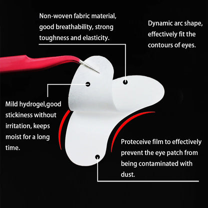 Coussinets pour les yeux pour extensions de cils - 50 paires