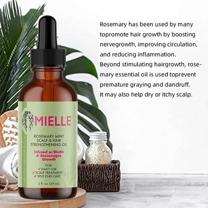 Mint & Rosemary Oil for Hair Growth & Split End Repair