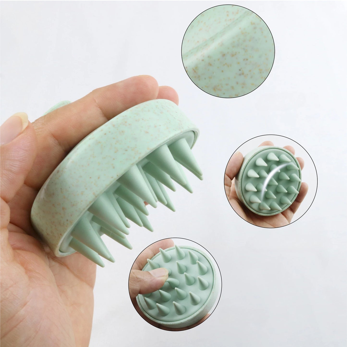 Brosse à shampoing en silicone pour masseur de cuir chevelu