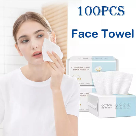100PCS Pearl Cotton Soft Makeup Remover Towels