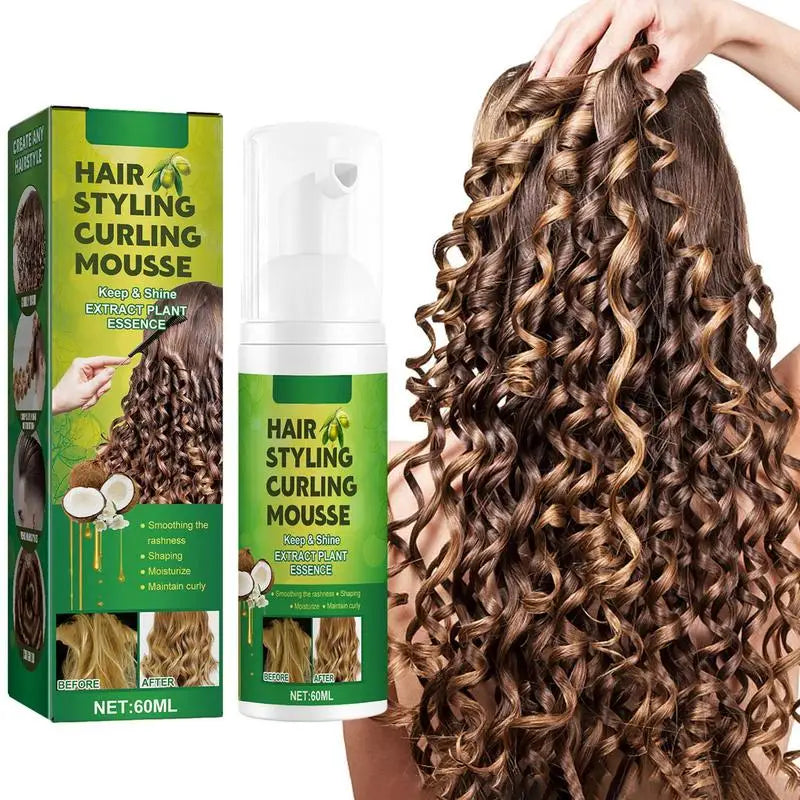 hair styling with mousse