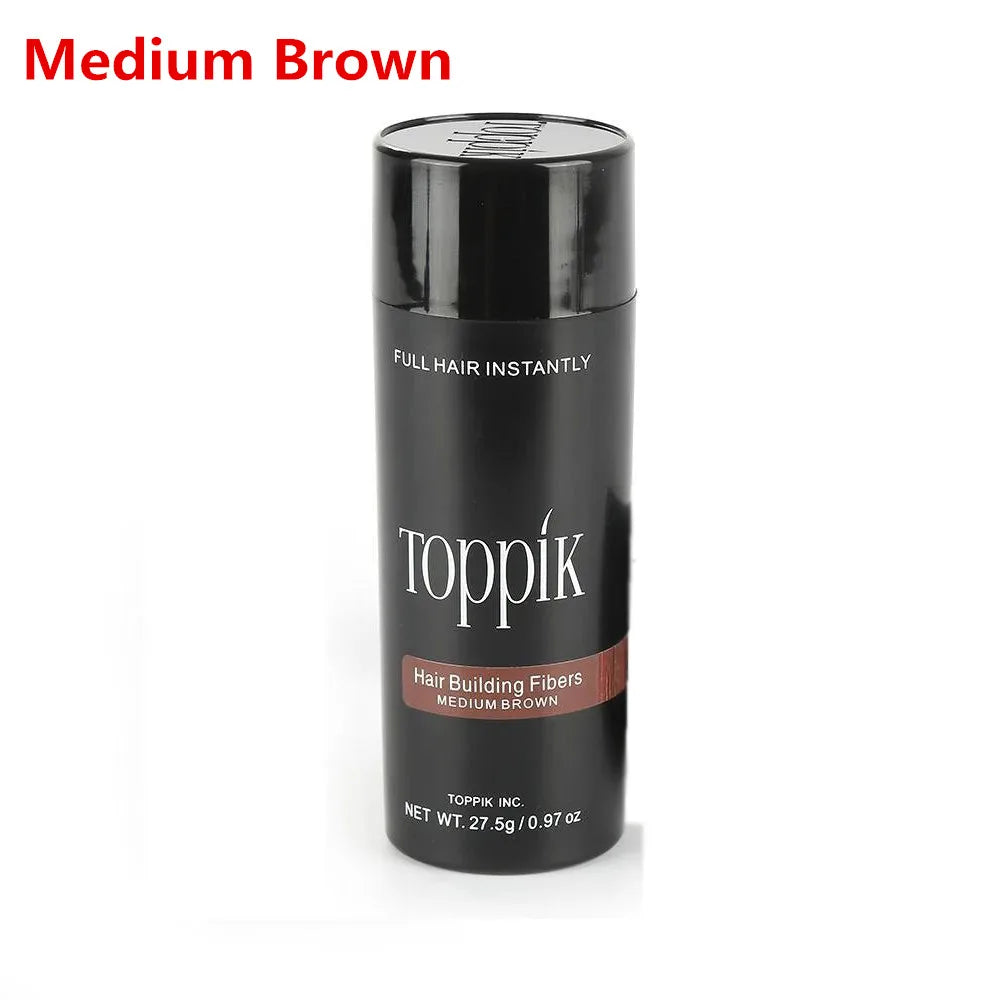 medium brown toppik hair fibers spray