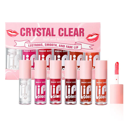 MAGIC CASA 6pcs/set Hydrating Jelly Lip Oil long-lasting Moisturizing  smooth shimmering Lip Hydrating Liquid