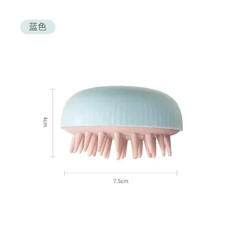 Silicone Shampoo Head Scalp Massage Brush Silicone Body Brush Hair Washing Comb Bath SPA Shower Massage Hair Brush