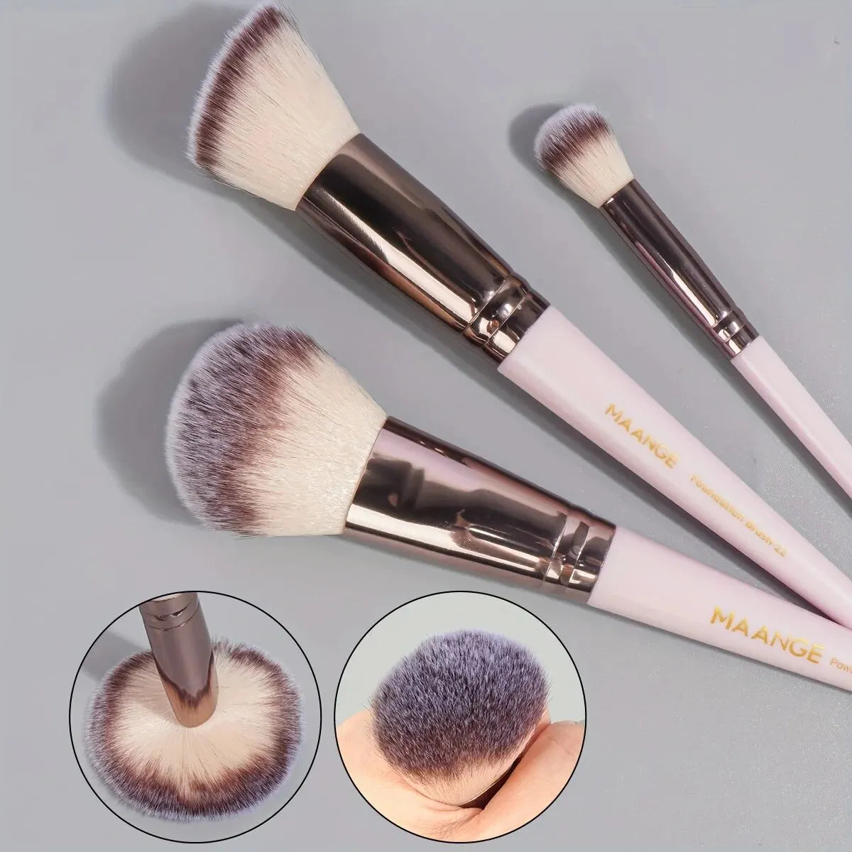 Makeup Brush Foundation Set With Bag