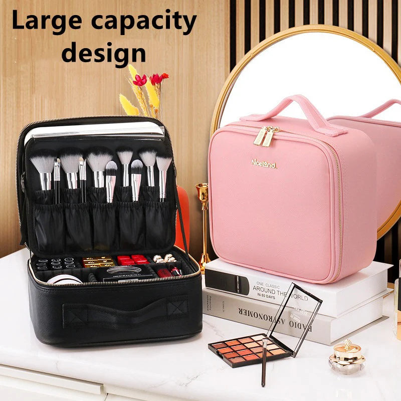 Led Lighted Cosmetic Case with Mirror Bags