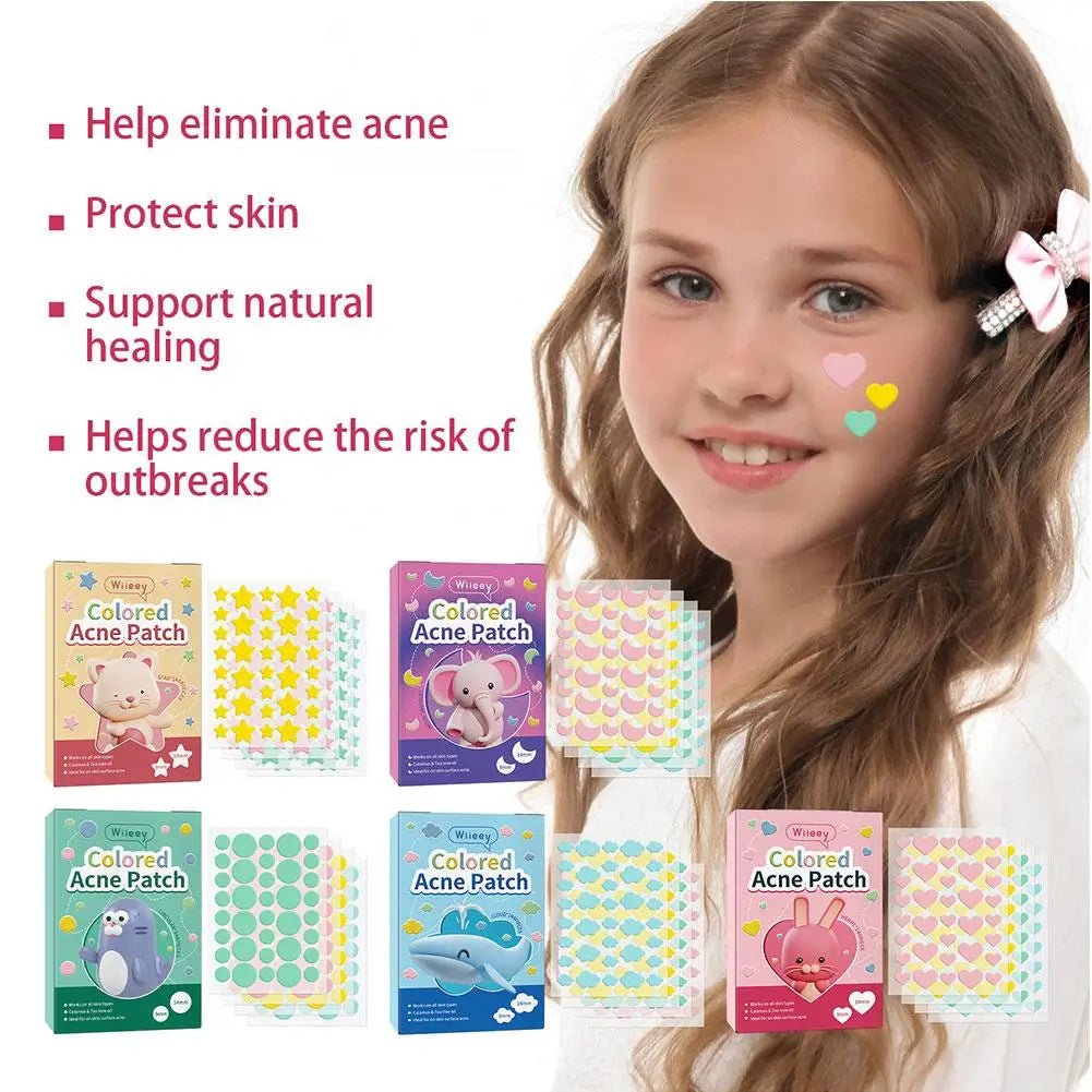 144PCS Star Pimple Patch Acne Colorful Invisible Acne Removal Skin Care Stickers Concealer Face Spot Beauty Makeup Tools