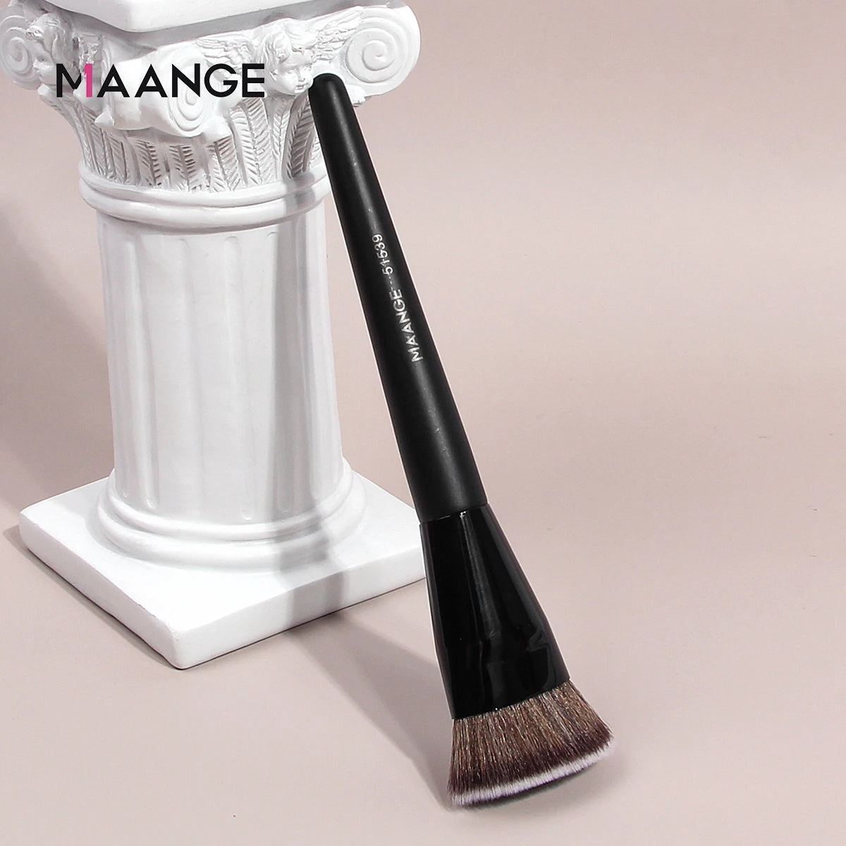 MAANGE Single Flat Round Tube Flat Head Foundation Brush With Box Powder Blush Concealer Makeup Brush Skin-friendly Makeup Tool