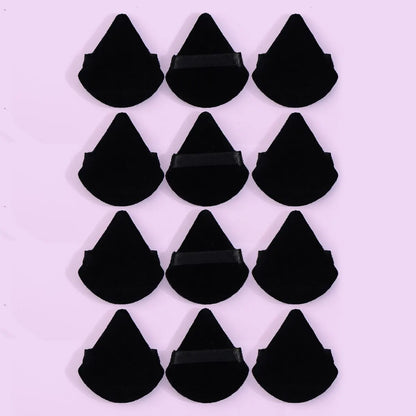 MAANGE 10/12 Pcs Triangle Powder Puff Wet Dry Use For Loose Powder Liquid Cosmetic Soft Plush Powder Puff Makeup Foundation