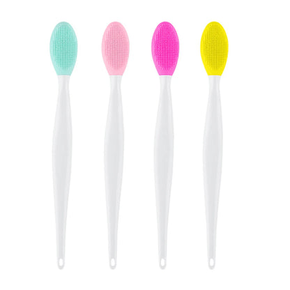 1PC/4PCS  Beauty Skin Care Wash Face Silicone Brush Exfoliating Nose Clean Blackhead Removal Brushes Tools With Replacement Head