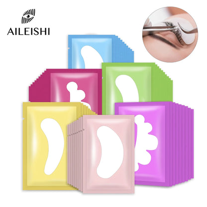 Lash Extension Eye Pads in different color packages