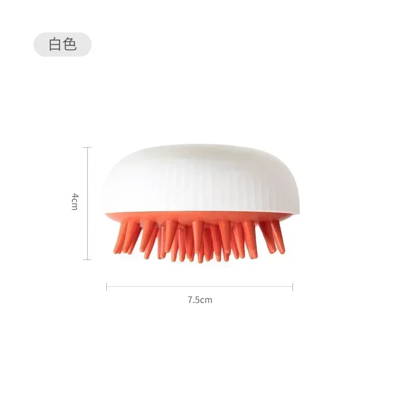 Silicone Shampoo Head Scalp Massage Brush Silicone Body Brush Hair Washing Comb Bath SPA Shower Massage Hair Brush