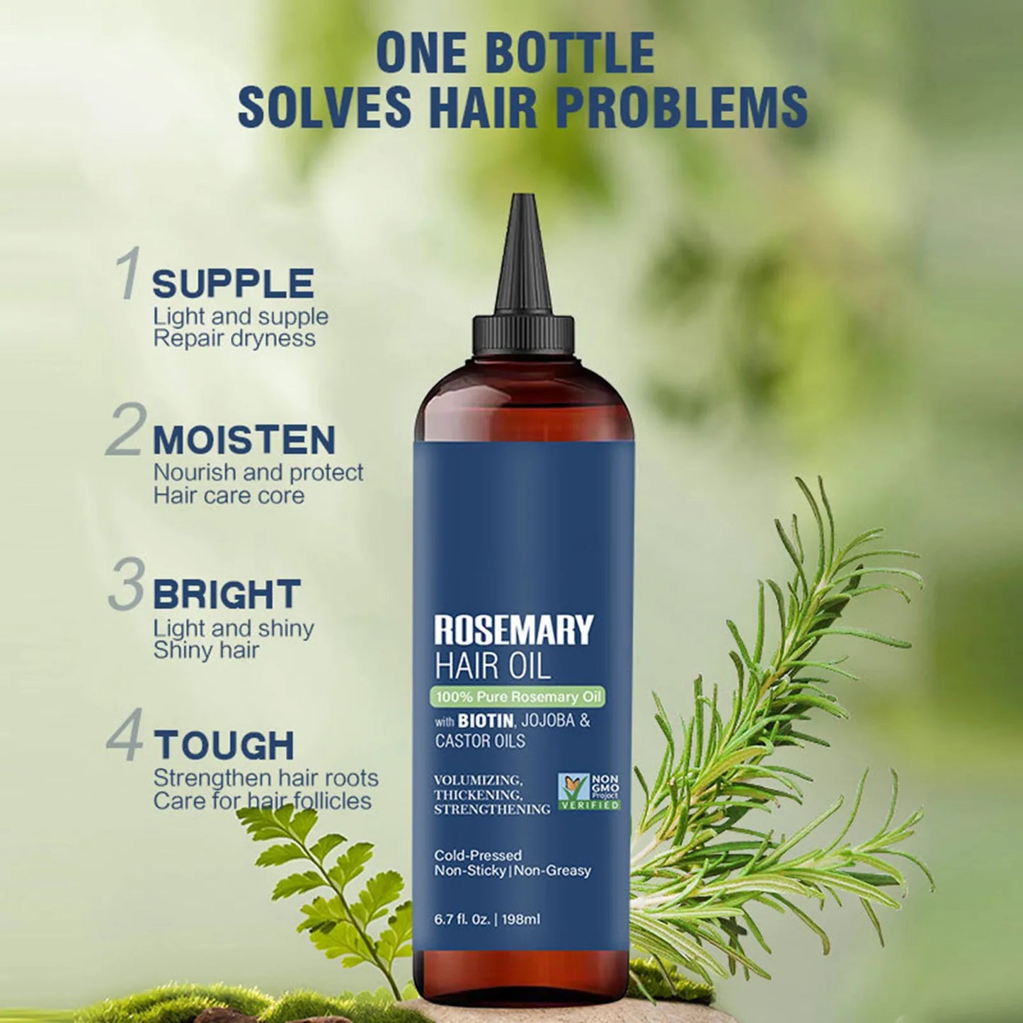 Rosemary Oil for Hair Growth – Biotin-Infused Hair Strengthening & Nourishing Treatment